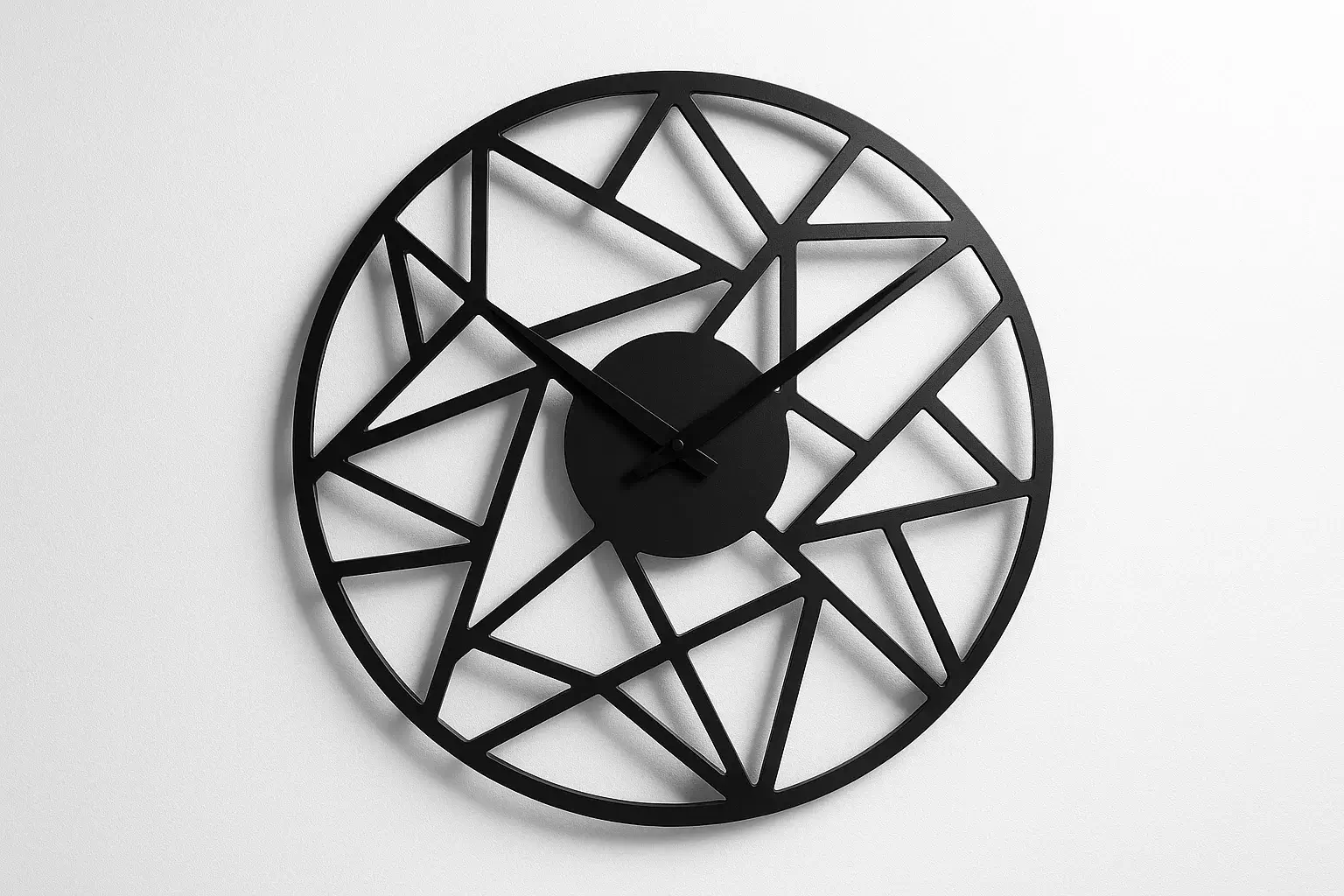Geometric Metal Wall Clock
